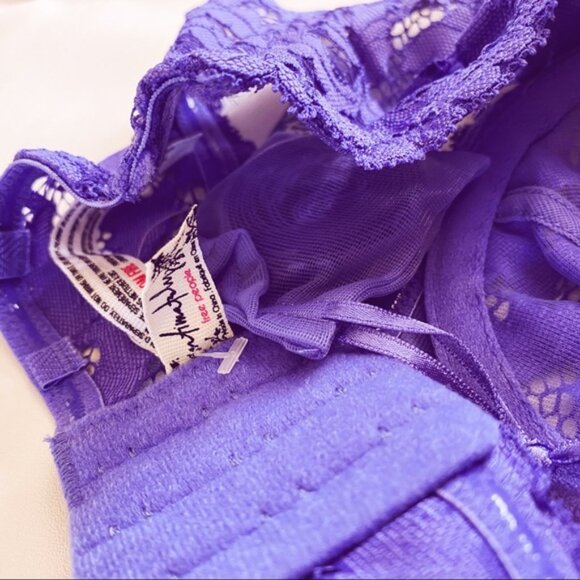 Free People | Love Letters Convertible Bra Purple Periwinkle 32B New Lingerie - Picture 8 of 14